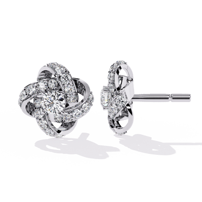 Adara – Interwoven Pavé Diamond Studs