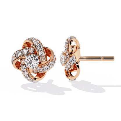 Adara – Interwoven Pavé Diamond Studs
