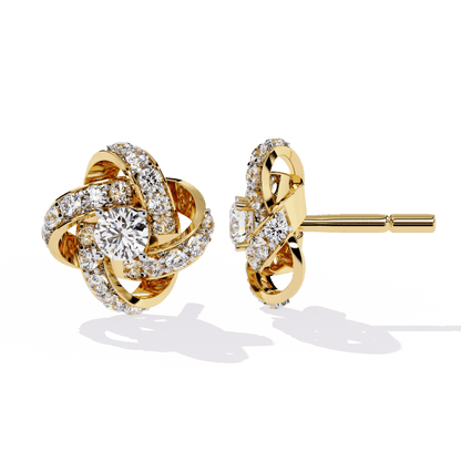 Adara – Interwoven Pavé Diamond Studs