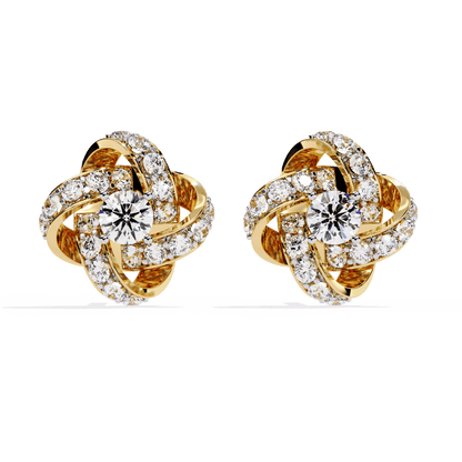 Adara – Interwoven Pavé Diamond Studs