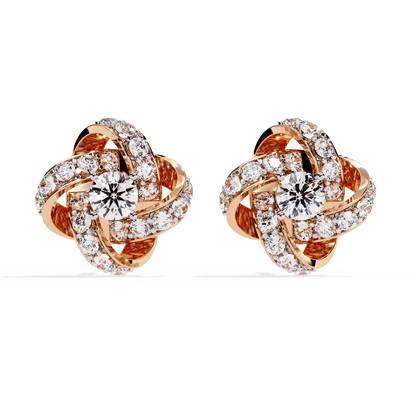 Adara – Interwoven Pavé Diamond Studs