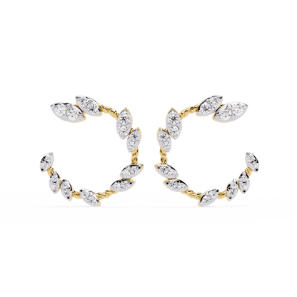 Avery – Marquise-Inspired Round Diamond Cluster Studs
