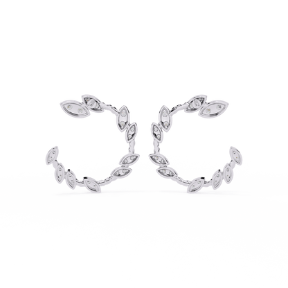 Avery – Marquise-Inspired Round Diamond Cluster Studs