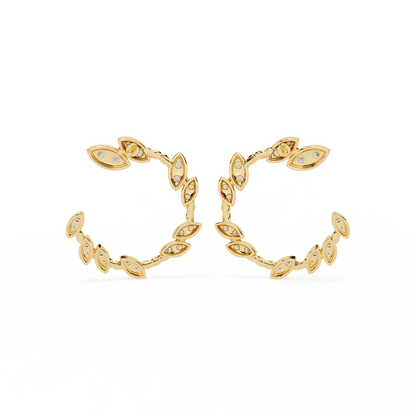 Avery – Marquise-Inspired Round Diamond Cluster Studs