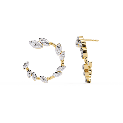 Avery – Marquise-Inspired Round Diamond Cluster Studs