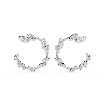 Avery – Marquise-Inspired Round Diamond Cluster Studs