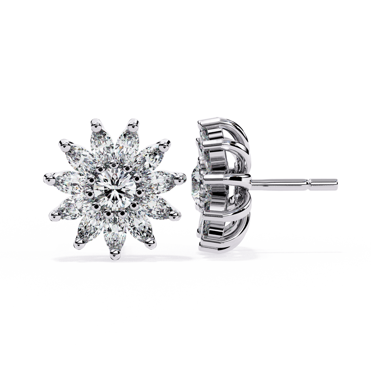 Vittoria – Marquise Petal Diamond Studs