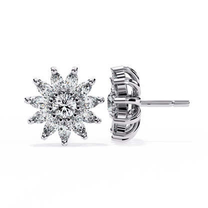 Vittoria – Marquise Petal Diamond Studs