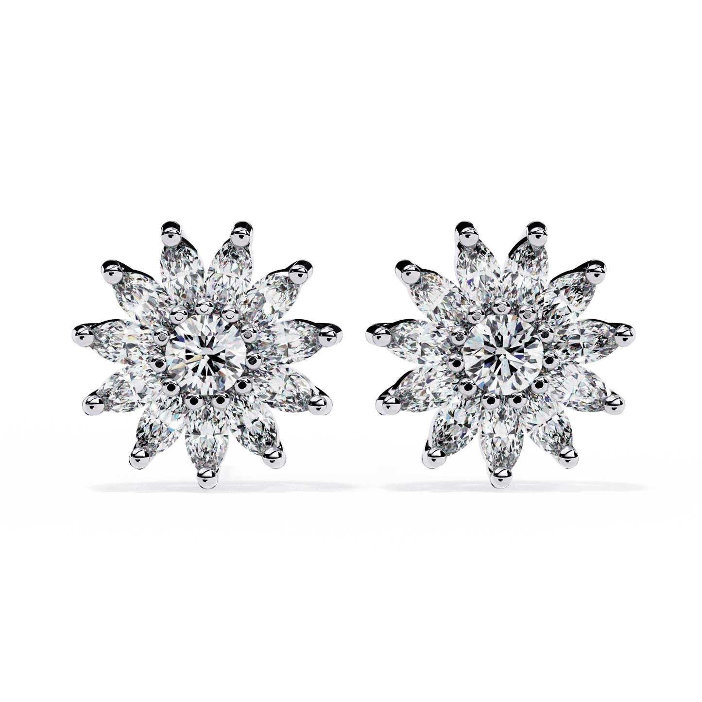 Vittoria – Marquise Petal Diamond Studs