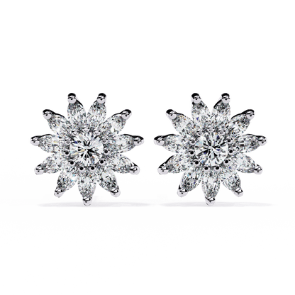 Vittoria – Marquise Petal Diamond Studs