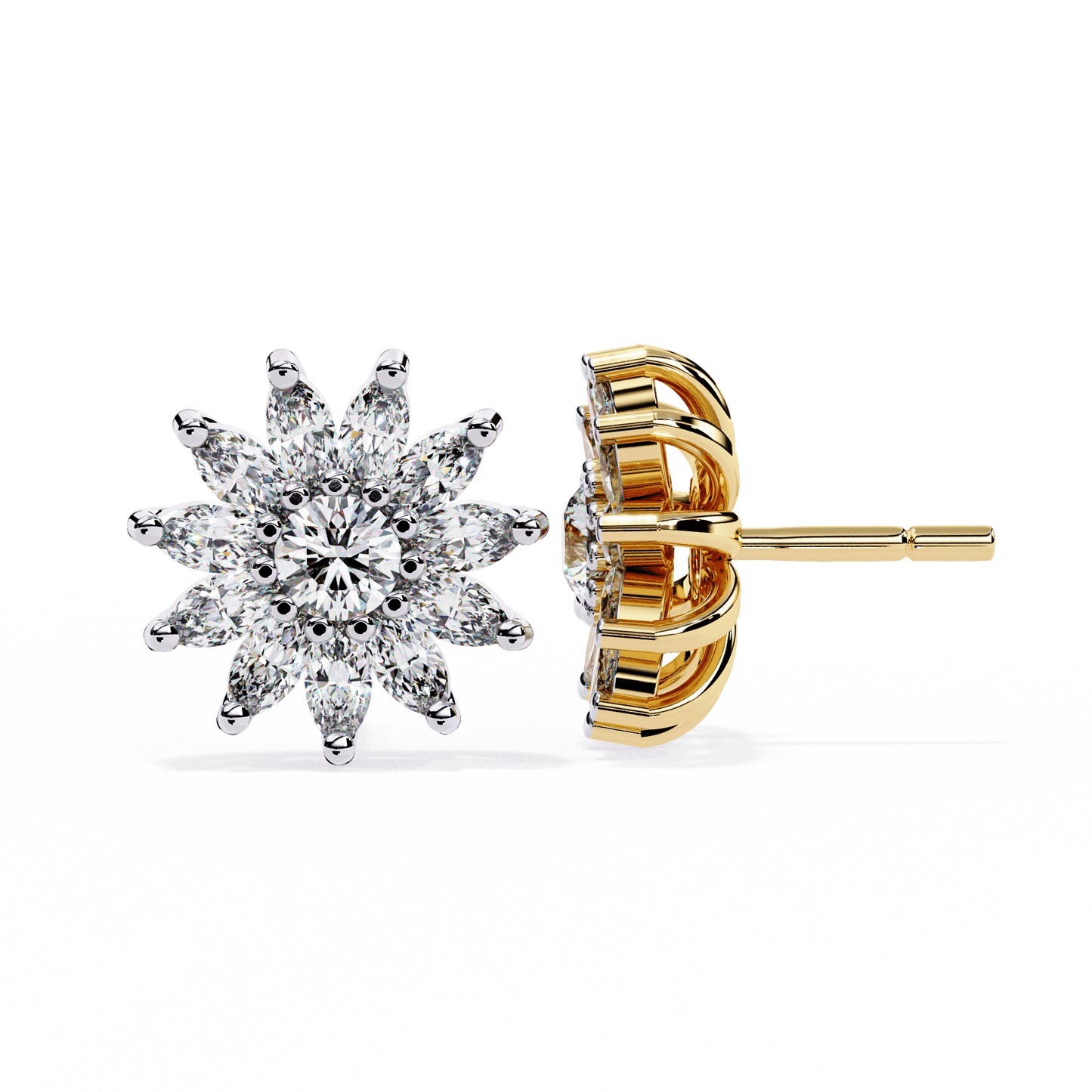 Vittoria – Marquise Petal Diamond Studs