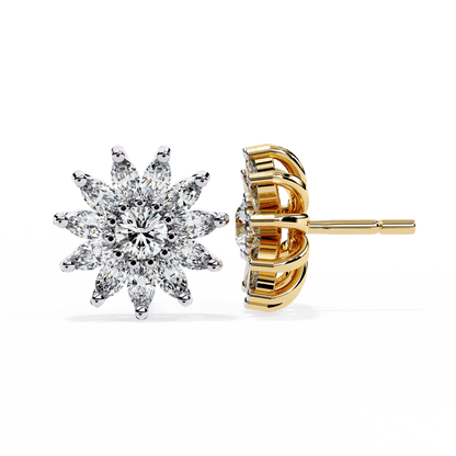 Vittoria – Marquise Petal Diamond Studs