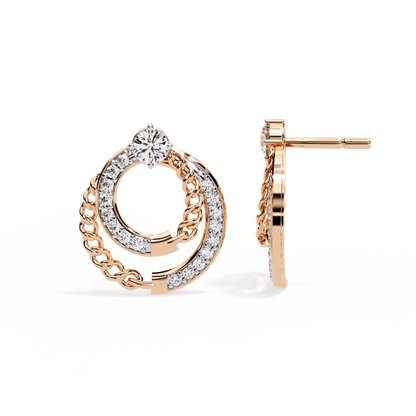 Claudia – Cuban Link & Pavé Diamond Studs