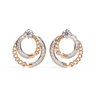 Claudia – Cuban Link & Pavé Diamond Studs