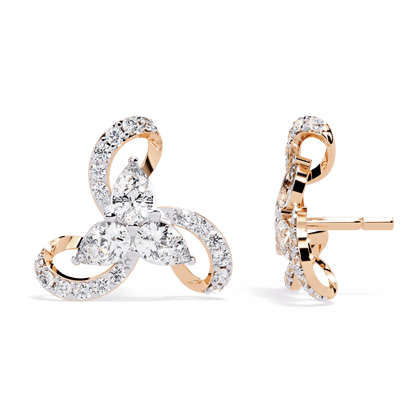 Desiree – Pear & Pavé Diamond Studs