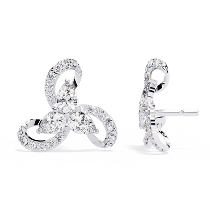 Desiree – Pear & Pavé Diamond Studs