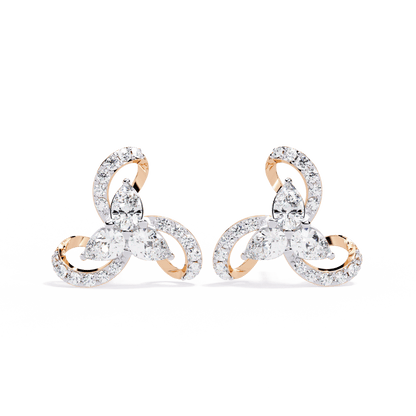 Desiree – Pear & Pavé Diamond Studs