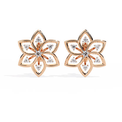 Deanna – Sculpted Floral Diamond Studs