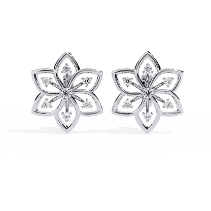 Deanna – Sculpted Floral Diamond Studs