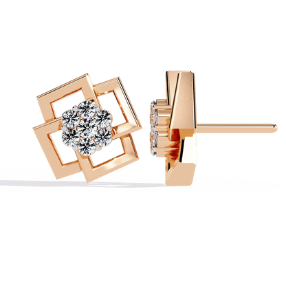 Crystal – Framed Cluster Diamond Studs