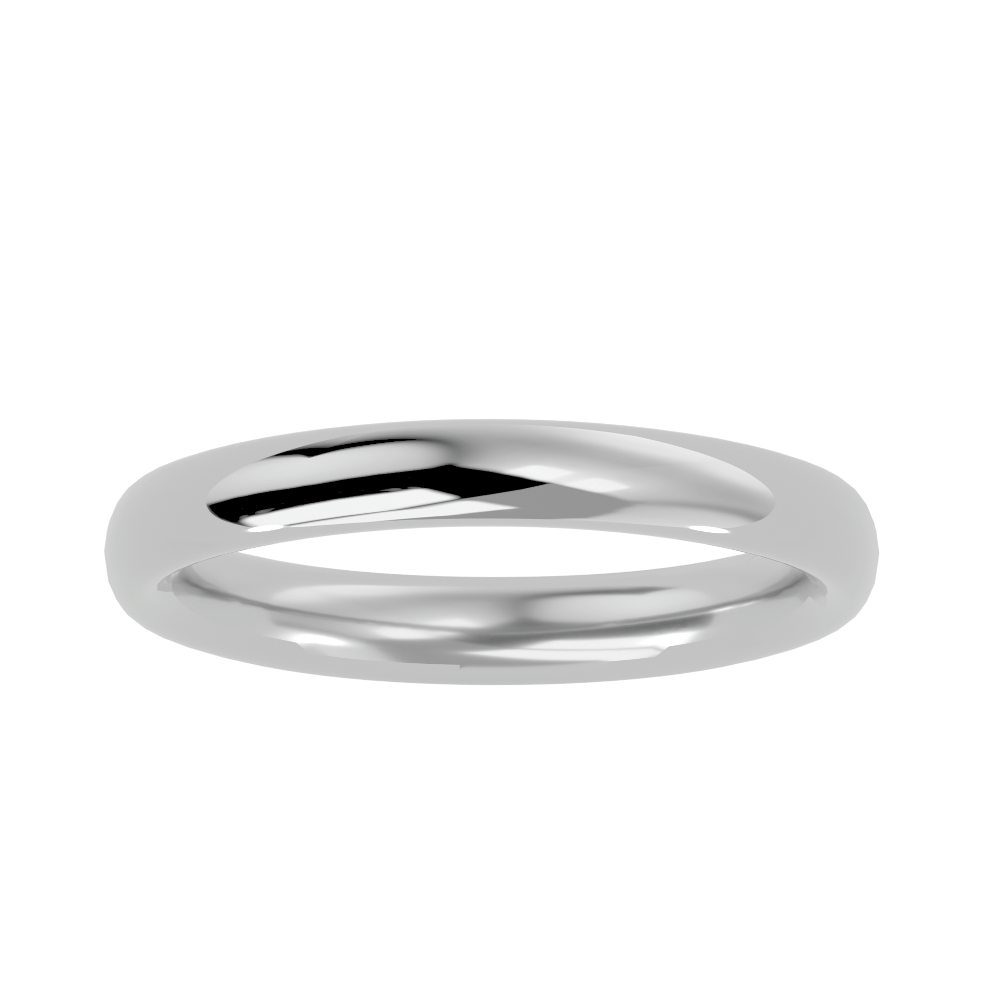Haley — women's polished gold wedding ring — 18k white gold and platinum — Carat House