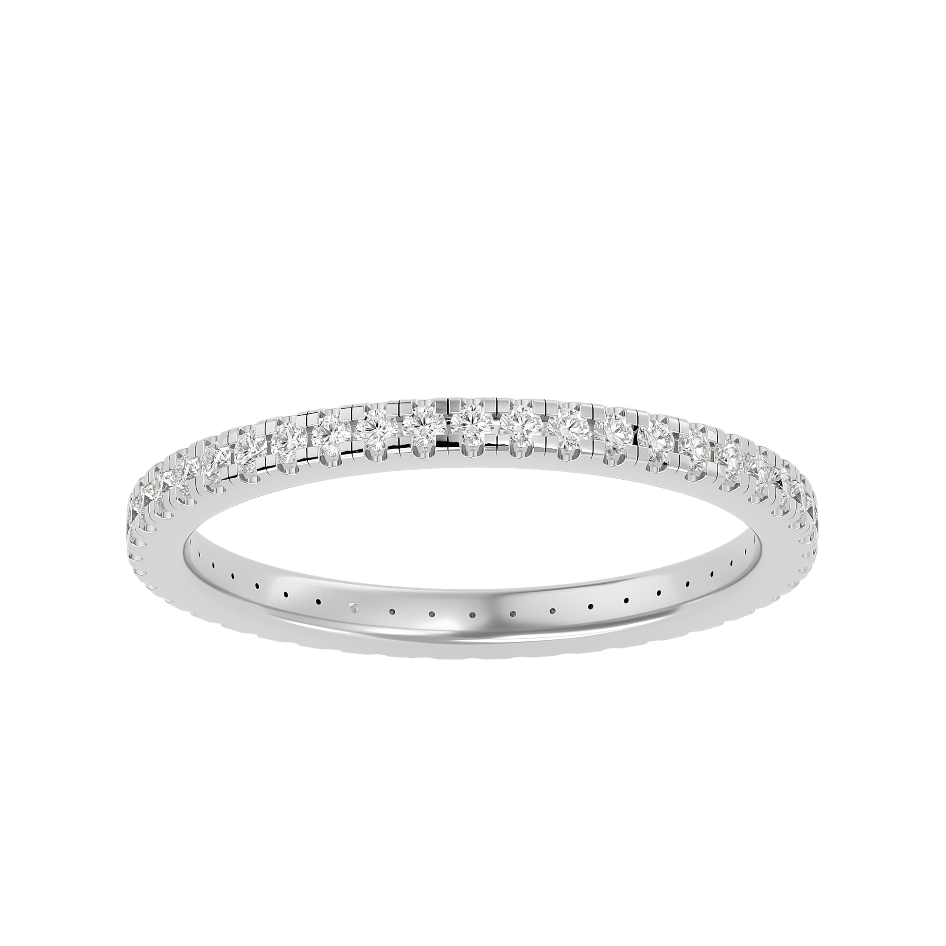 Alina — women's diamond wedding ring — lab grown diamond and natural diamond — 18k white gold and platinum — Carat House