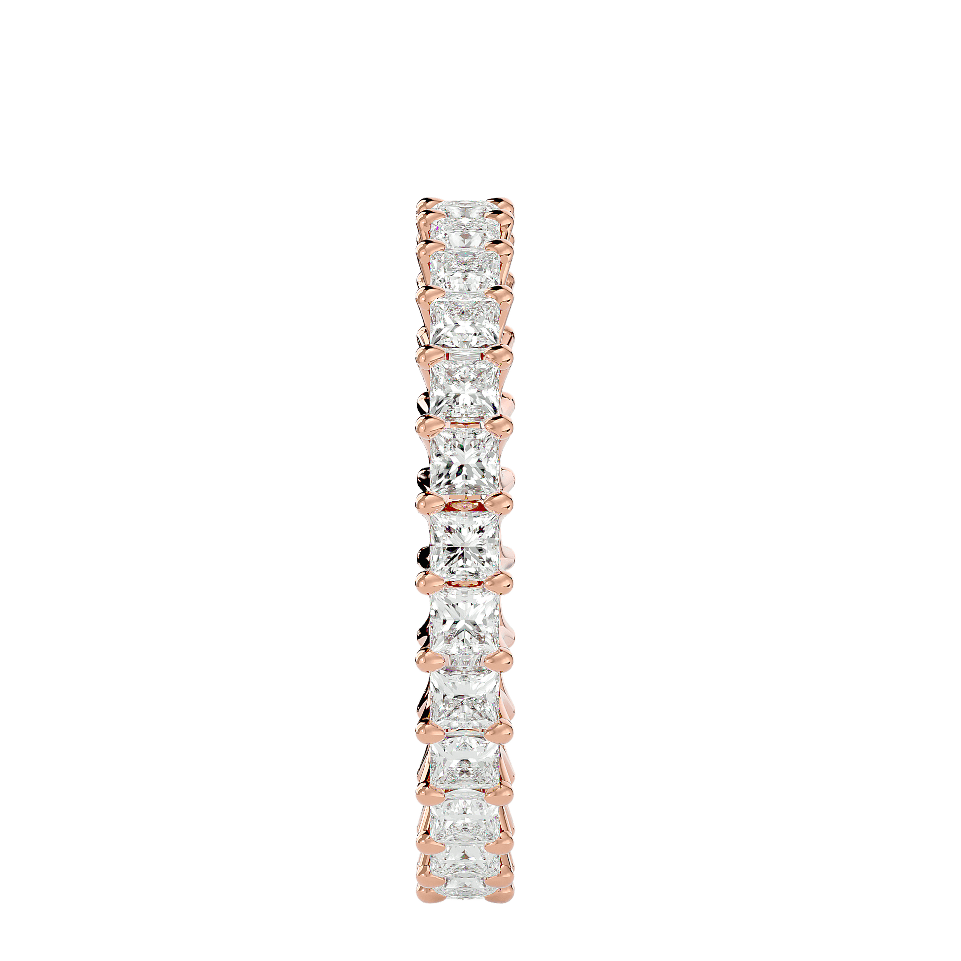 Jacinta princess-cut U-prong full eternity band by Carat House Dubai, featuring sparkling diamonds in a continuous circle.