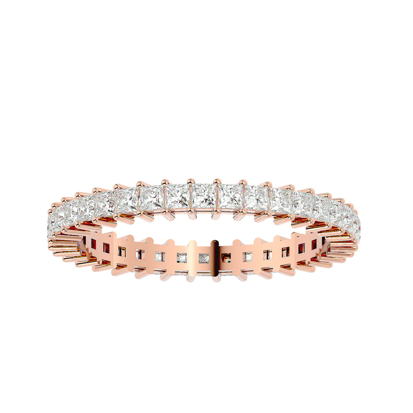 Bellamy – Princess-Cut Full Eternity Band in Basket Setting