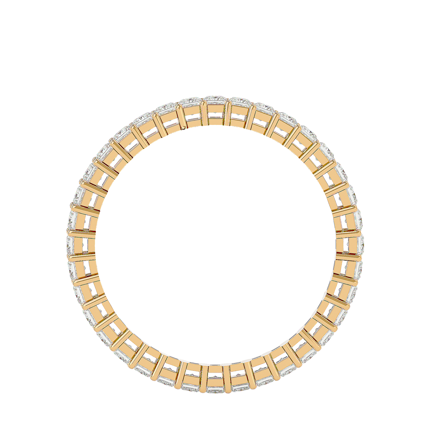 Bellamy – Princess-Cut Full Eternity Band in Basket Setting