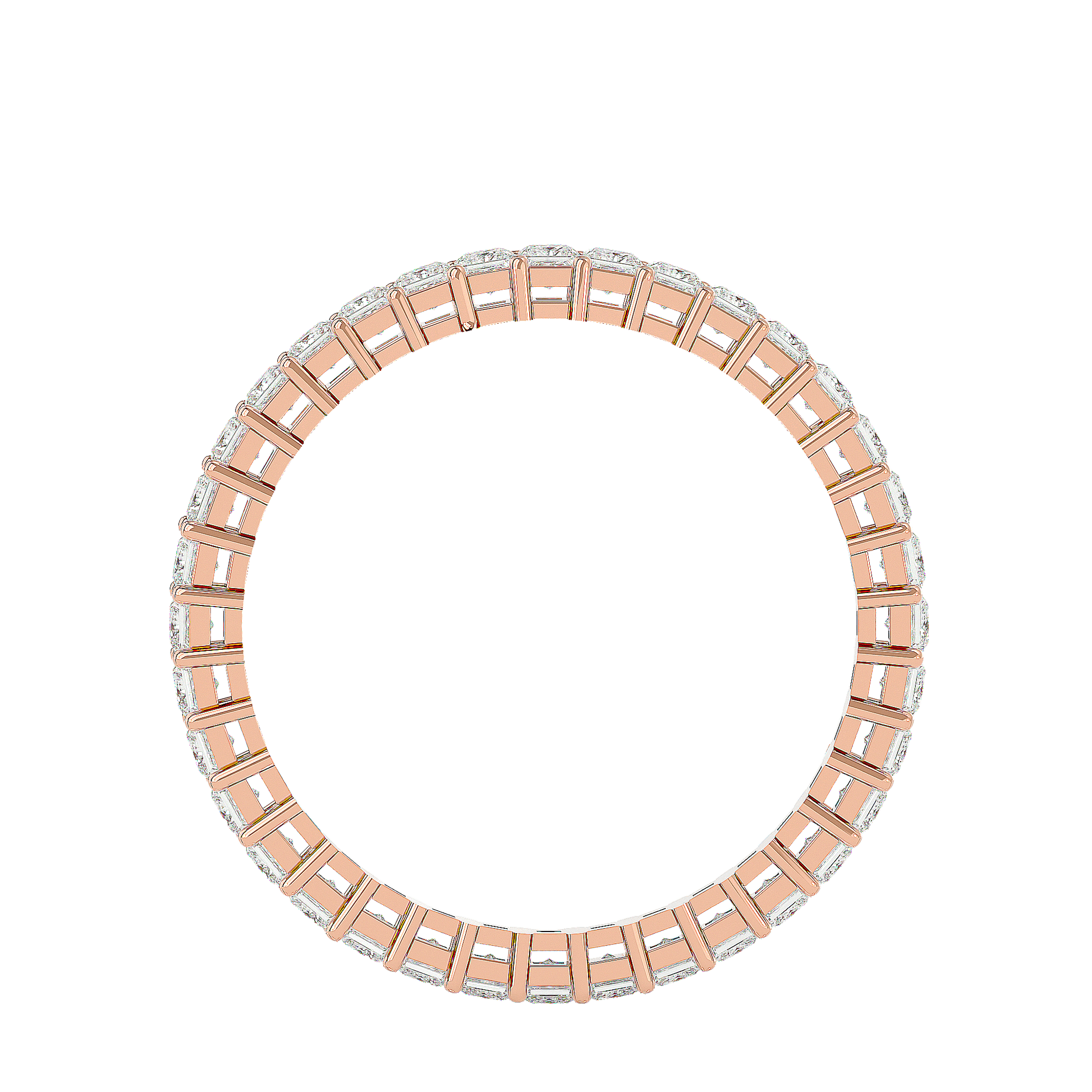 Bellamy princess-cut full eternity band in basket setting featuring sparkling diamonds, crafted by Carat House Dubai.