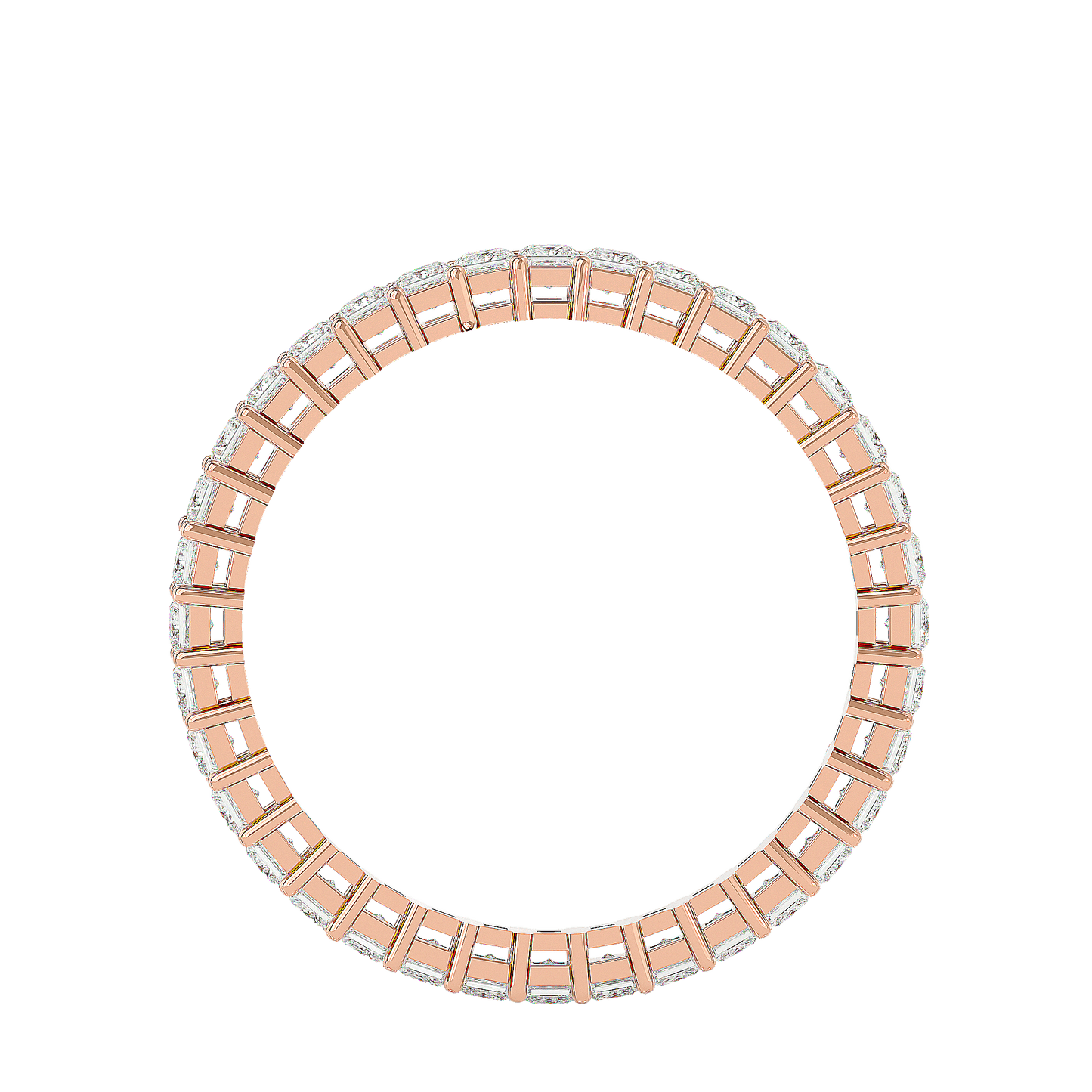Bellamy – Princess-Cut Full Eternity Band in Basket Setting