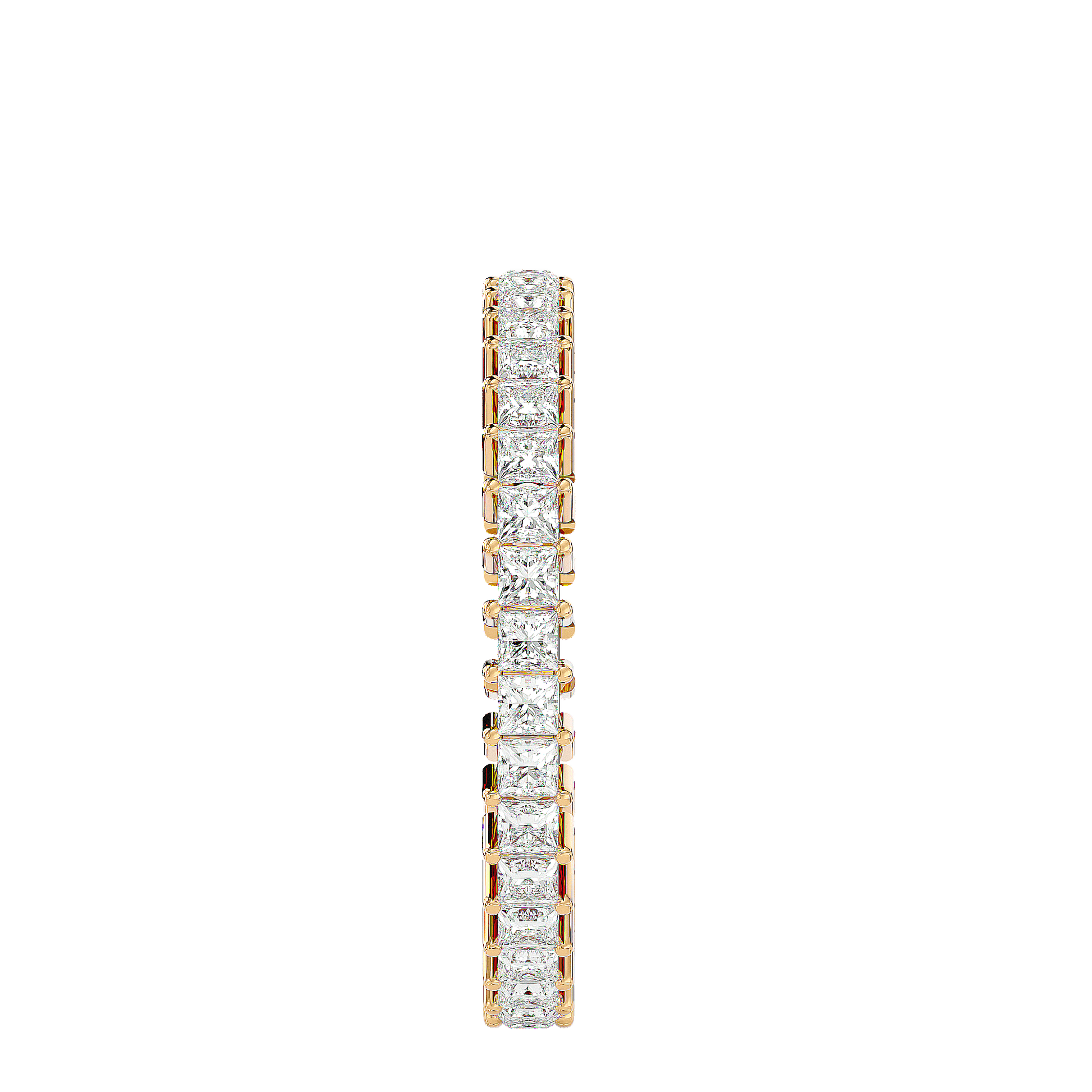 Bellamy princess-cut full eternity band in basket setting with sparkling diamonds, crafted by Carat House Dubai.