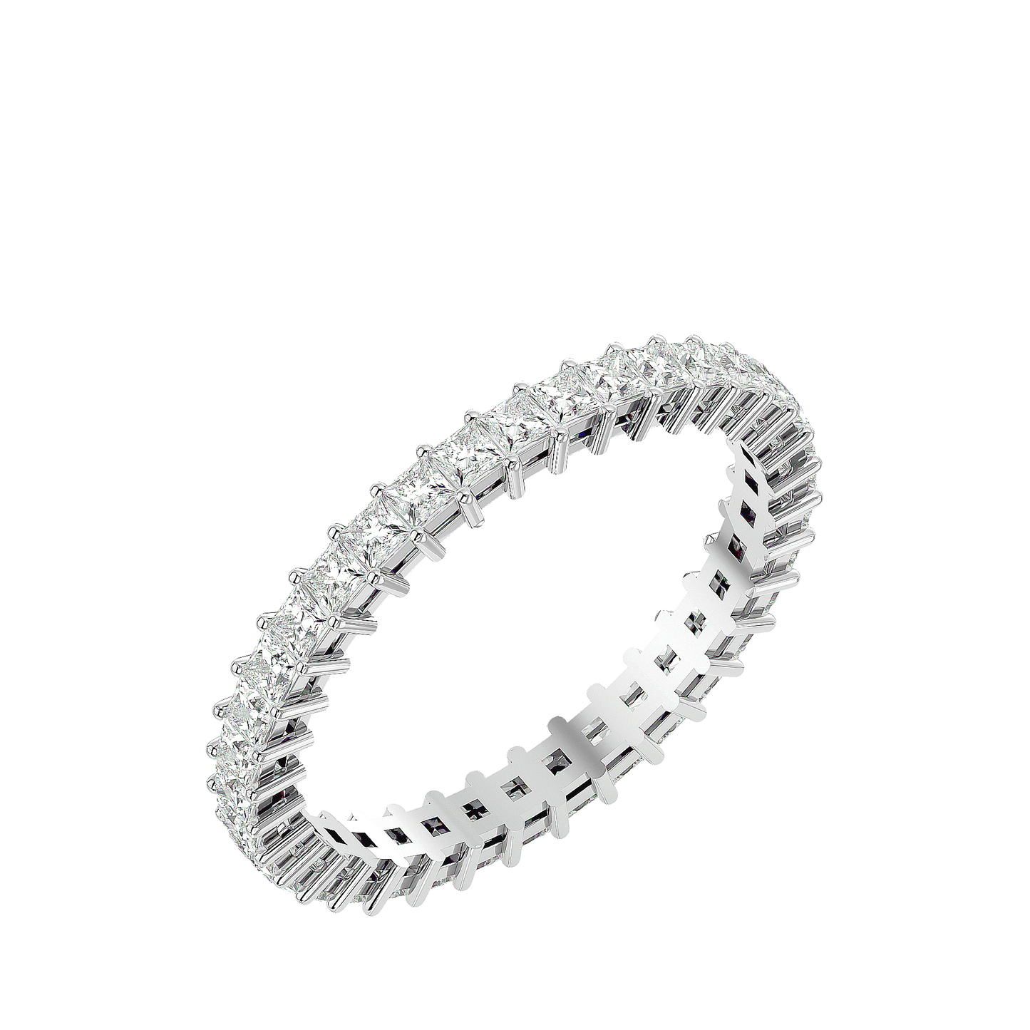 Bellamy – Princess-Cut Full Eternity Band in Basket Setting