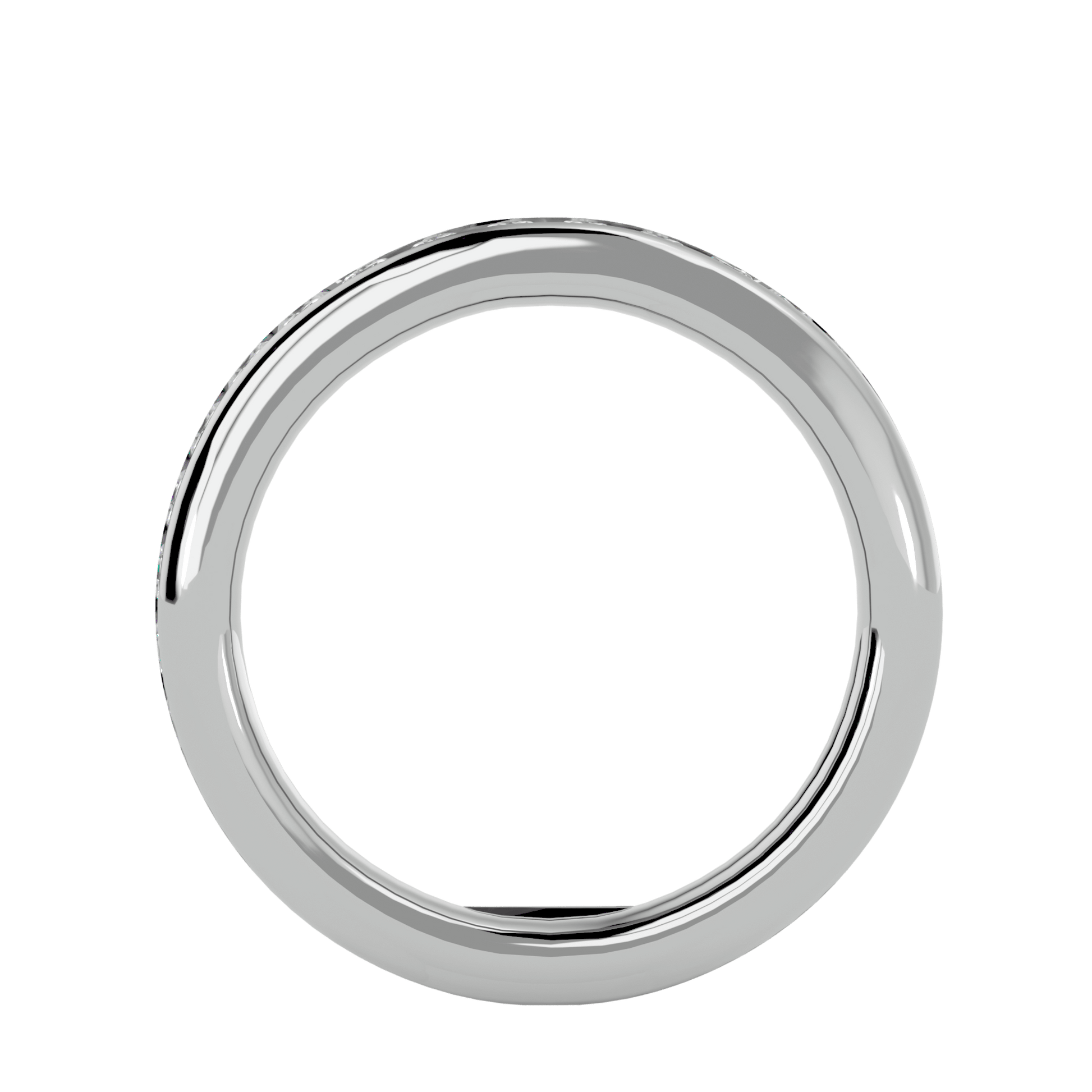 Coraline channel-set eternity band by Carat House Dubai featuring sparkling gemstone accents in a sleek gold design.