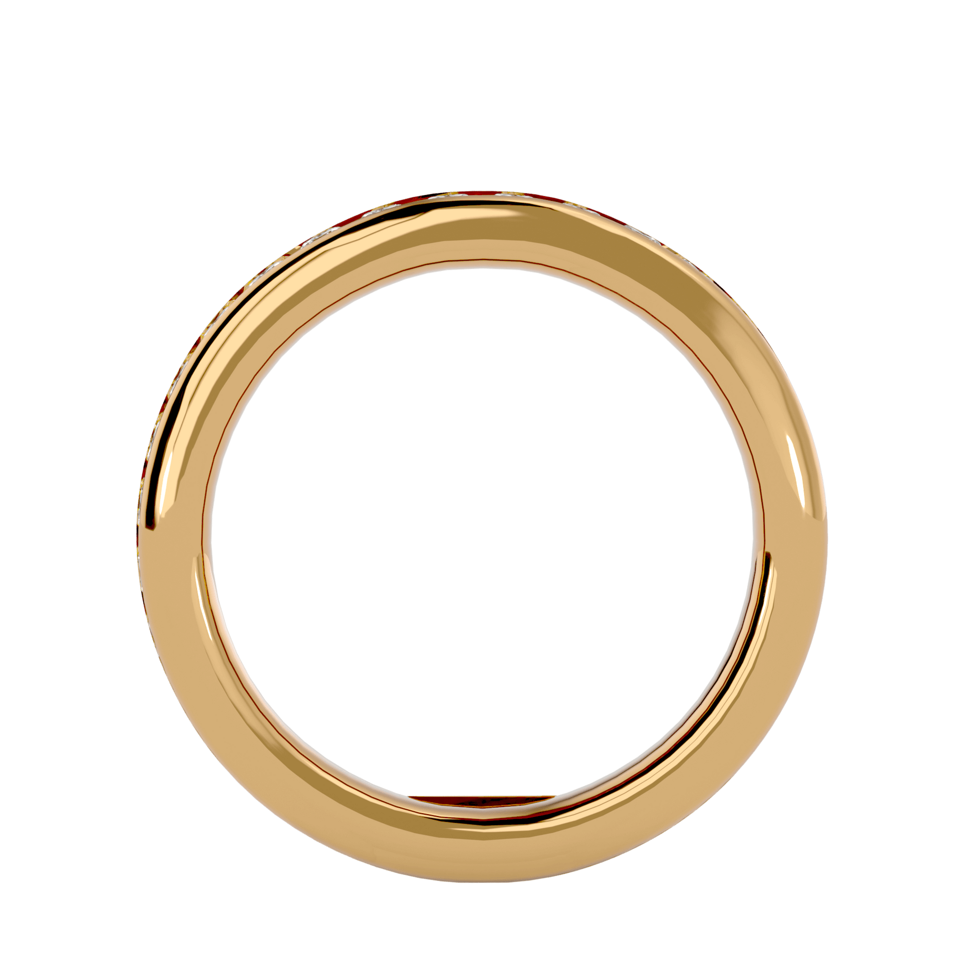 Carat House Dubai Coraline channel-set eternity band featuring sparkling gemstones and a sleek, elegant gold design.