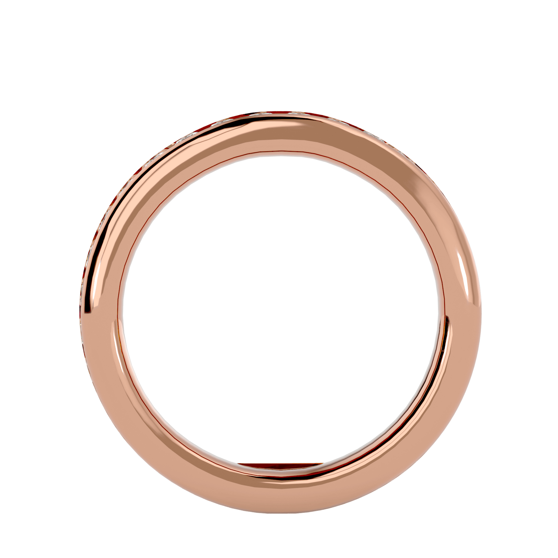 Coraline channel-set eternity band by Carat House Dubai featuring sparkling gemstones in a sleek, continuous design.