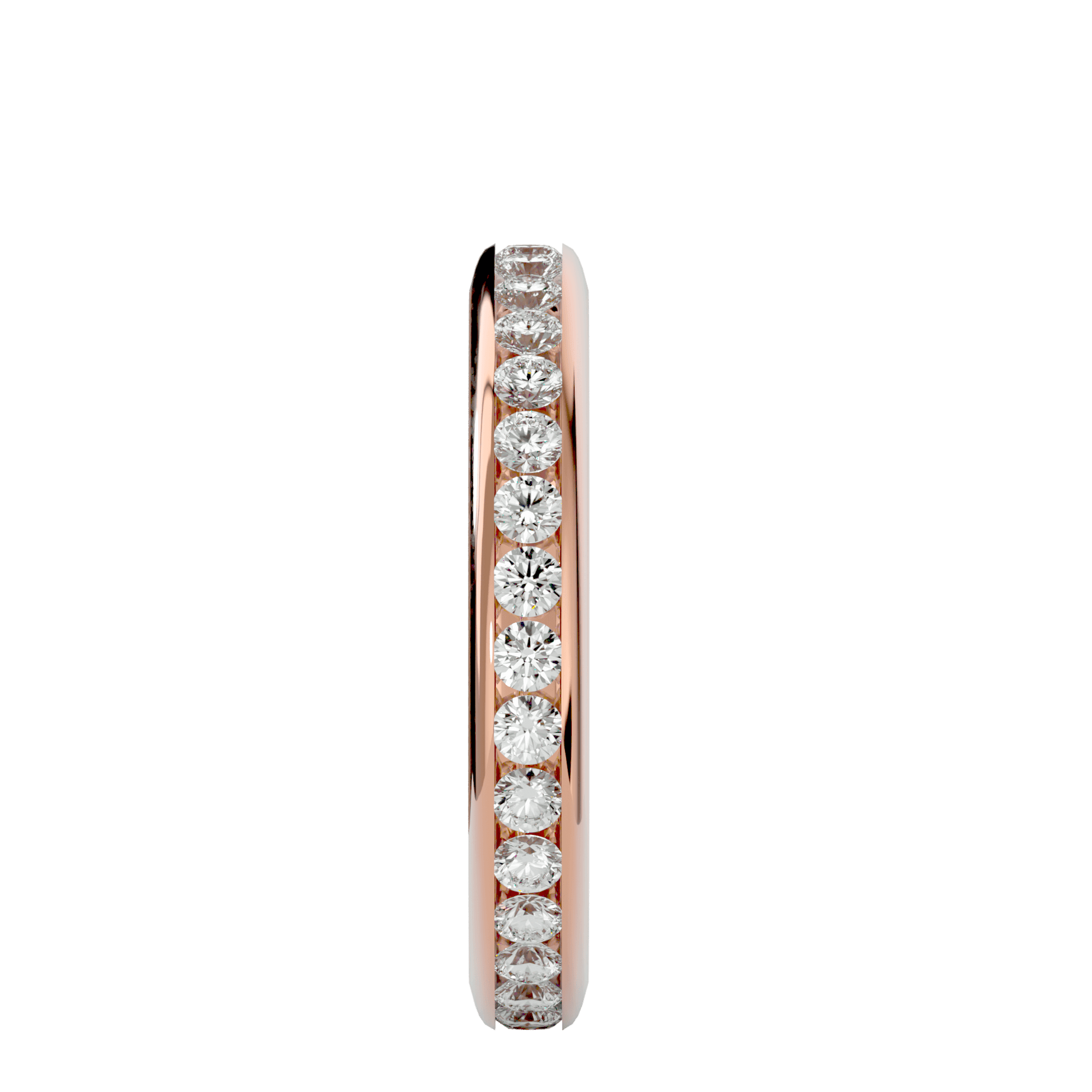 Coraline Channel-Set Eternity Band by Carat House Dubai featuring a continuous row of sparkling gemstones on a sleek gold band.