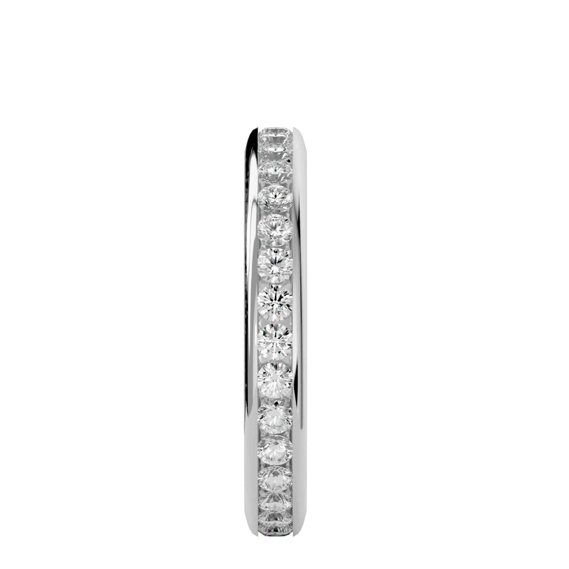 Coraline channel-set eternity band by Carat House Dubai featuring a continuous row of sparkling gemstones on a sleek gold band.