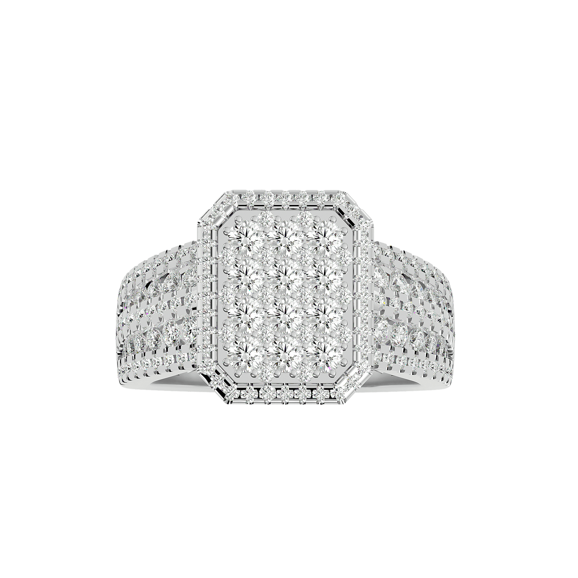 Aurelius gemstone ring by Carat House Dubai featuring a central gemstone set in a sleek silver band.