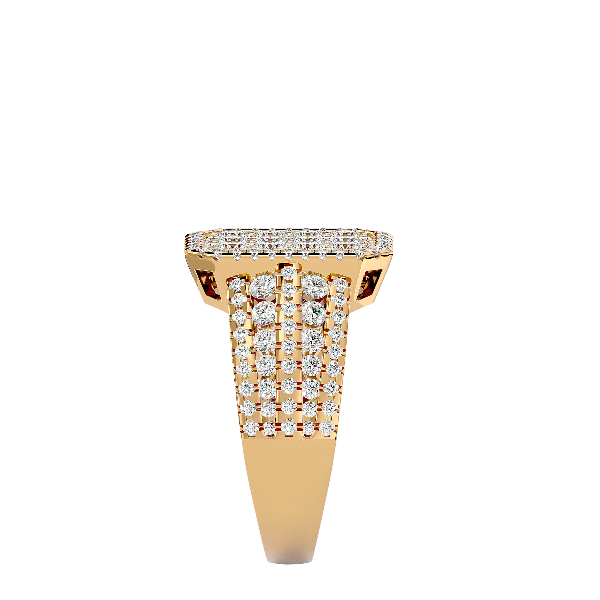 Aurelius jewelry piece from Carat House Dubai featuring intricate design and sparkling gemstones on a sleek silver band.