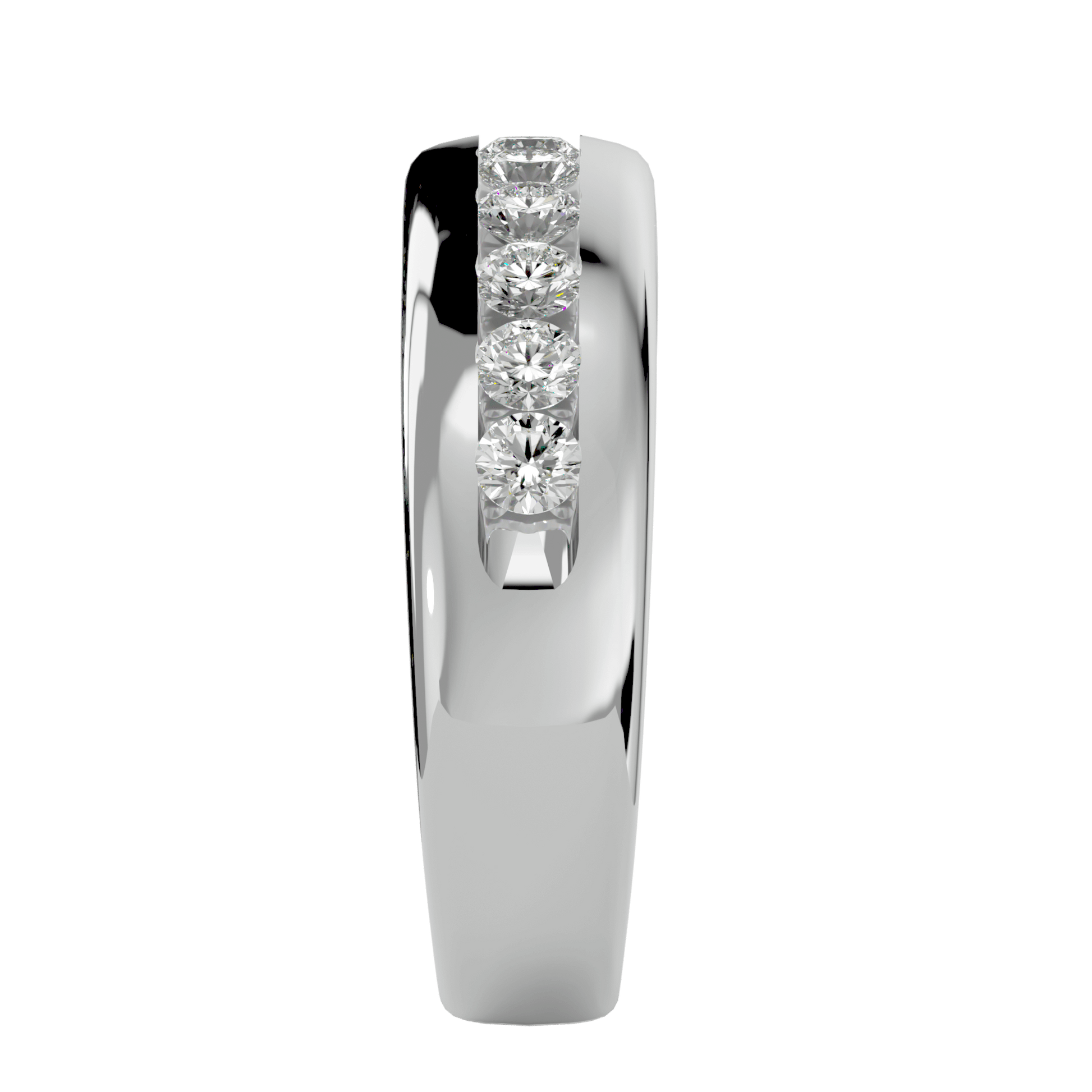 Elegant Valor ring by Carat House Dubai featuring a sleek design and sparkling gemstones on a polished band.