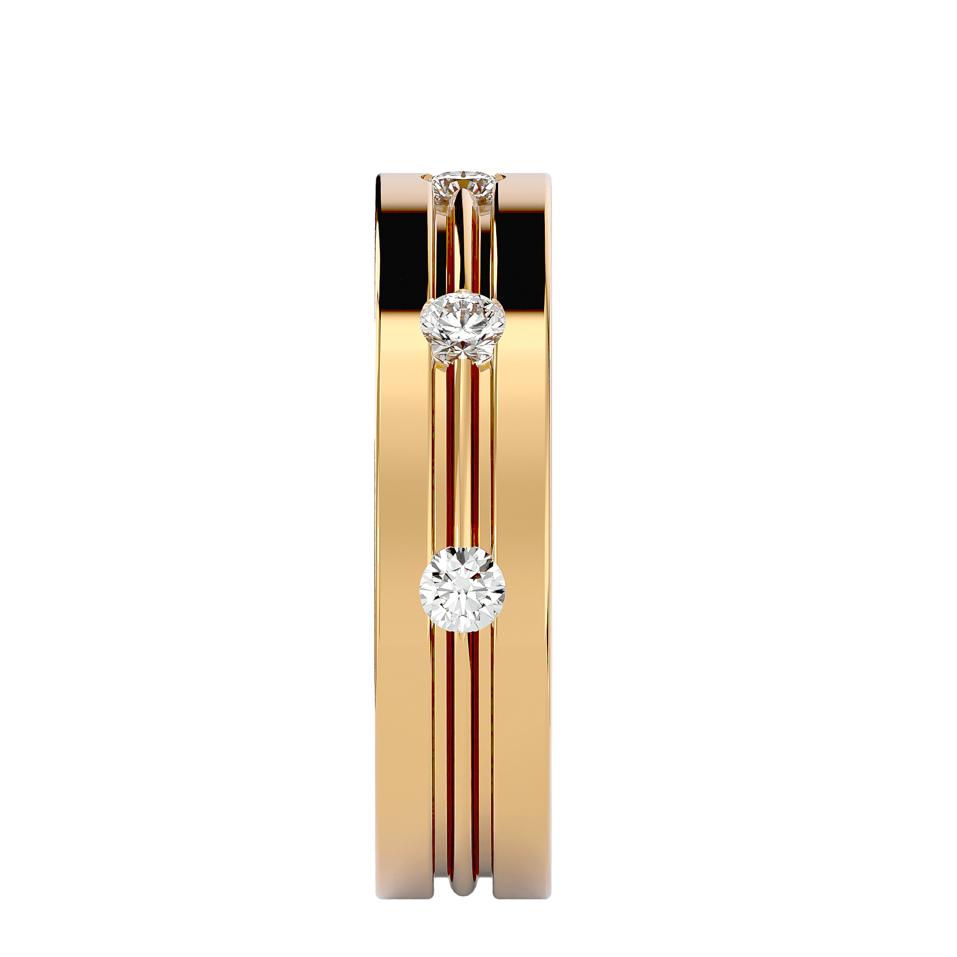 Dimitri diamond ring by Carat House Dubai featuring a large central diamond and intricate metal band design.