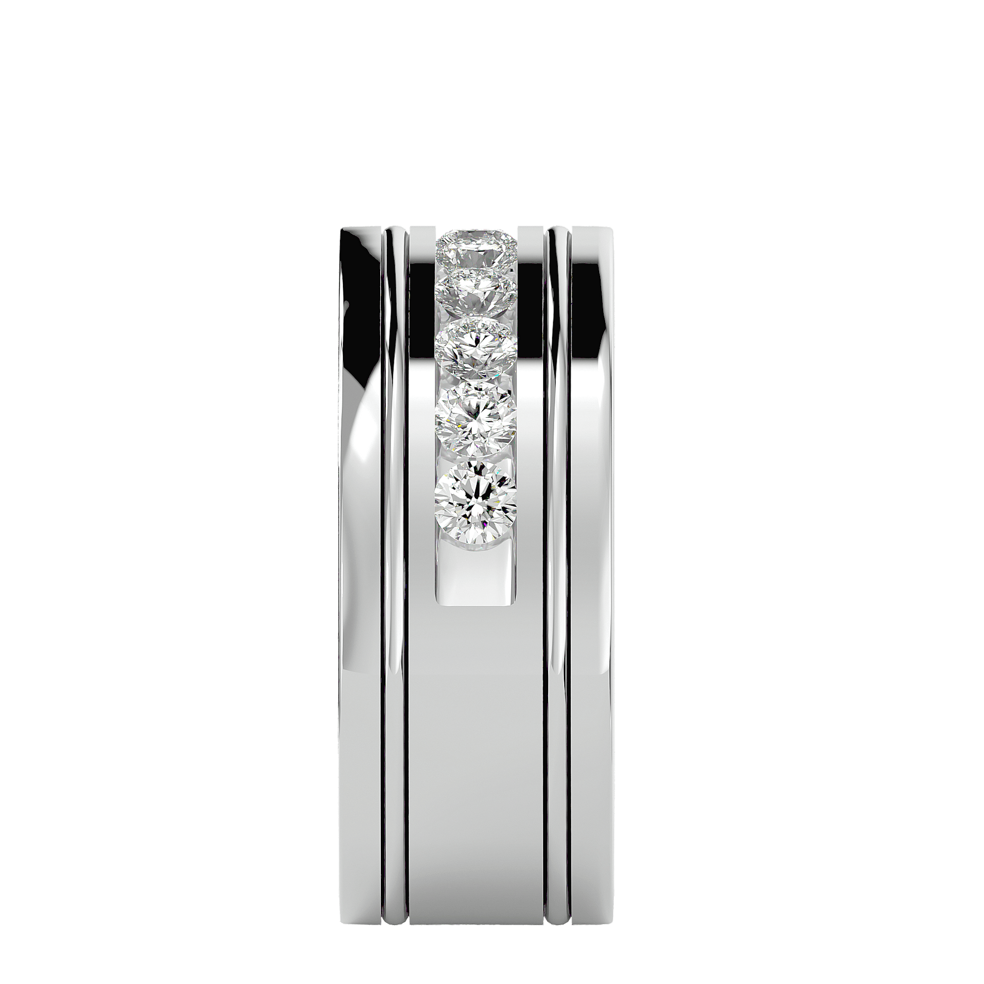 Elegant Zafar ring by Carat House Dubai featuring intricate design and sparkling gemstones on a sleek band.