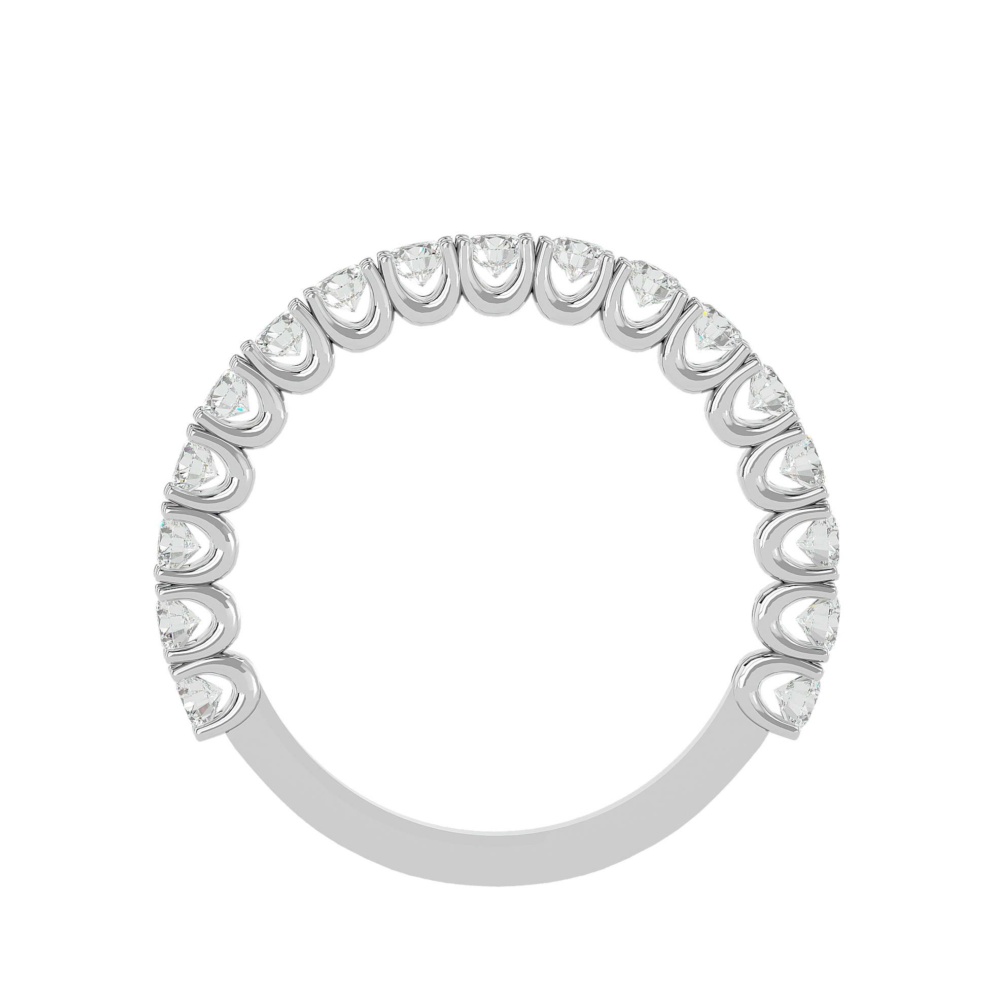 Juliana Carat House Dubai ¾ eternity band with U-prong setting featuring sparkling gemstones on a sleek gold band.