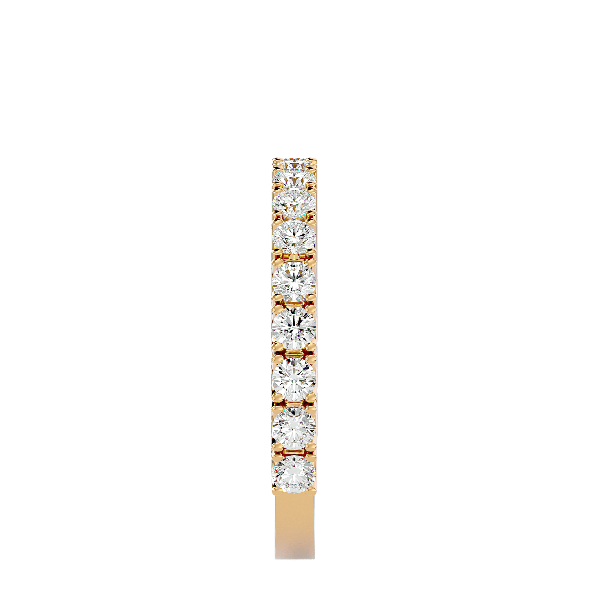 Juliana U-Prong ¾ Eternity Band by Carat House Dubai featuring sparkling diamond accents on a platinum band.