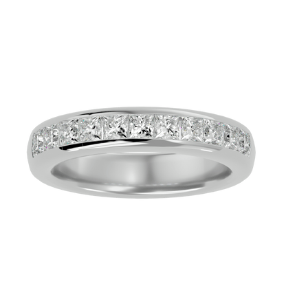Juno – Princess-Cut Half-Eternity Channel Set Band