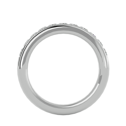 Juno – Princess-Cut Half-Eternity Channel Set Band