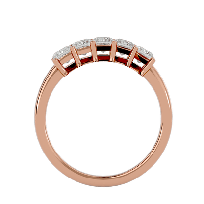 Fiorella - Five-Stone Princess Cut Basket Setting Ring