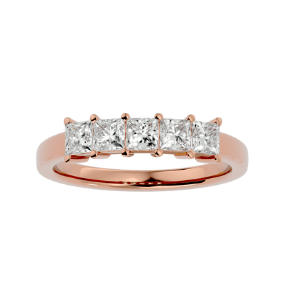 Fiorella - Five-Stone Princess Cut Basket Setting Ring