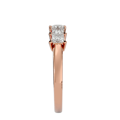 Fiorella - Five-Stone Princess Cut Basket Setting Ring